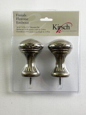 Kirsch Anodized Bronze Finials for 1 3/8" Diameter Pole (1 Pack / 2 Total)